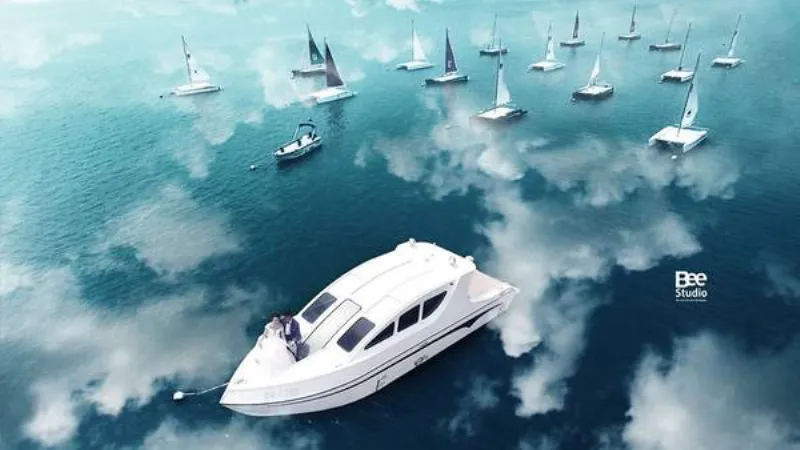 Bến du thuyền Marina nhìn từ trên cao