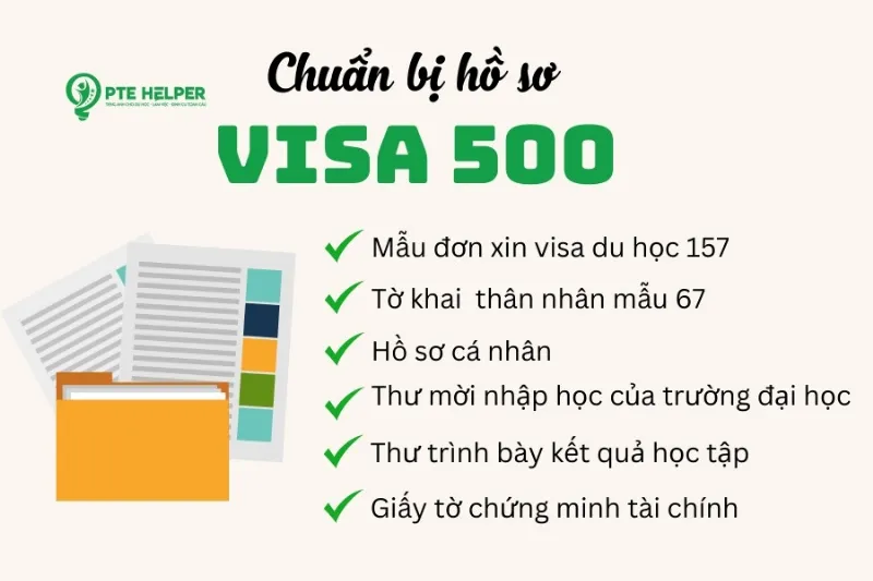 Các loại hồ sơ cần thiết khi xin visa 500