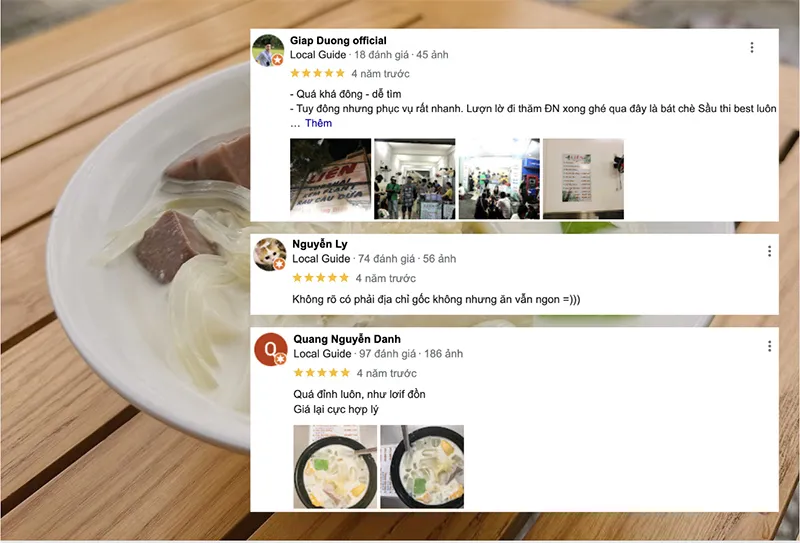 Chè Liên cơ sở 198 Hoàng Diệu review