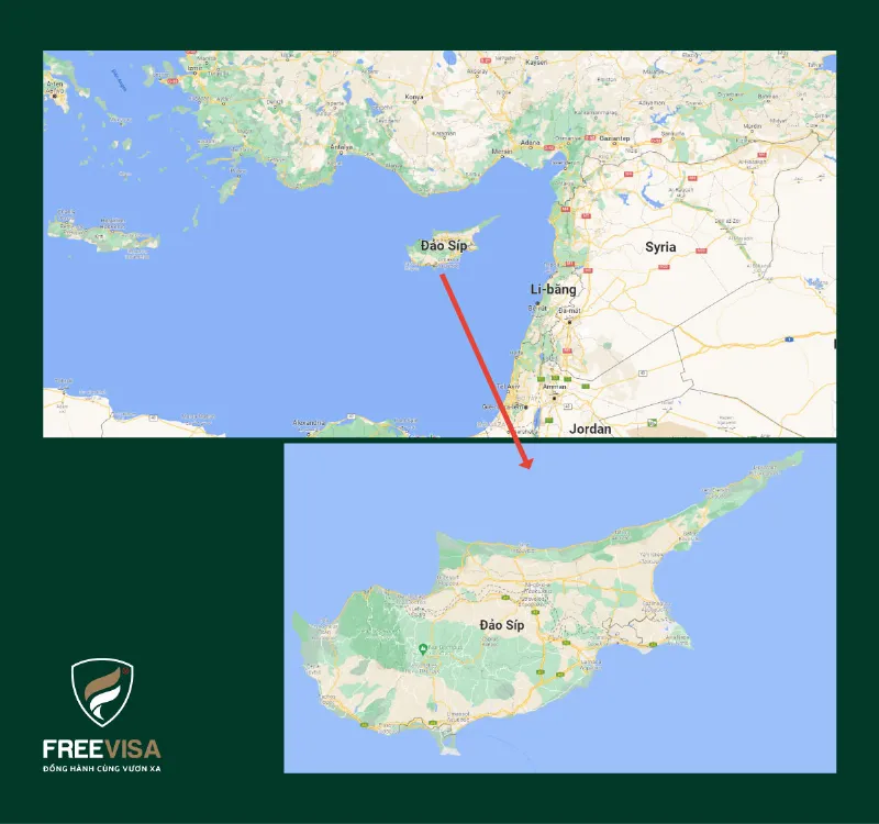 Cộng hòa Síp nằm ở đâu trên bản đồ thế giới