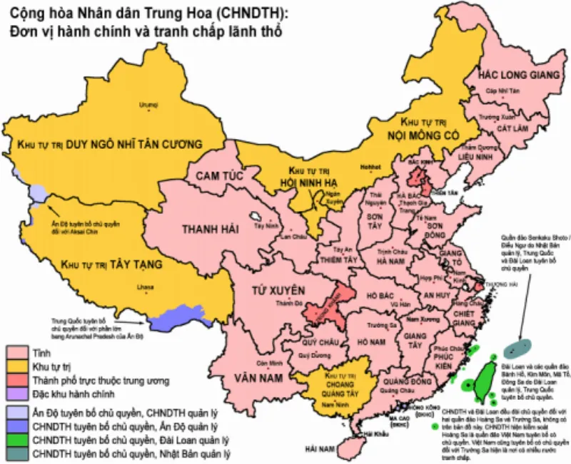 Danh sách các tỉnh thành phố Trung Quốc