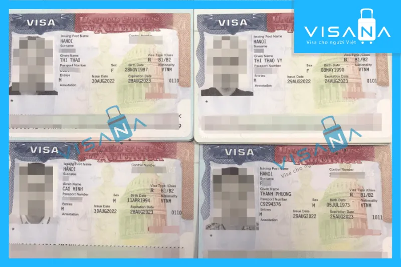 Hình ảnh visa Mỹ
