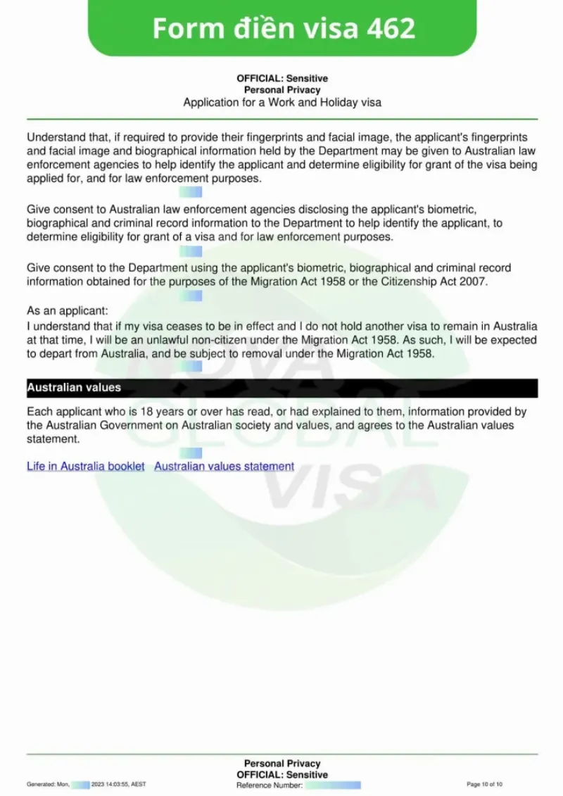 hướng dẫn điền visa 462 649352