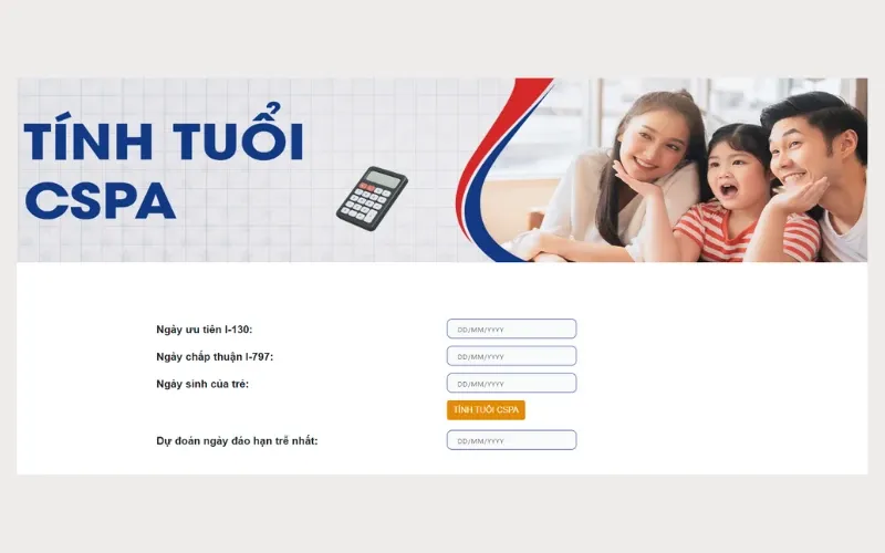 Hướng dẫn tính tuổi CSPA