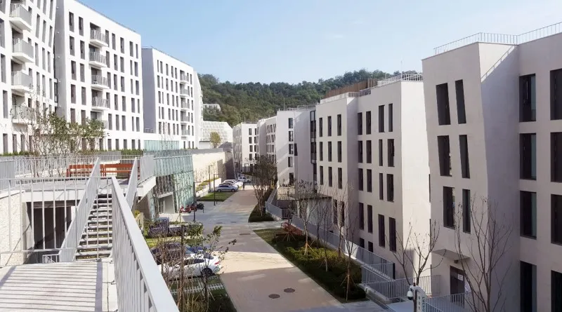 Khuôn viên khu ký túc xá đại học Ewha