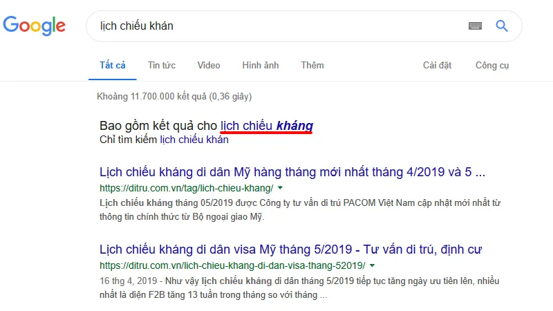 Lịch chiếu khán hay lịch chiếu kháng