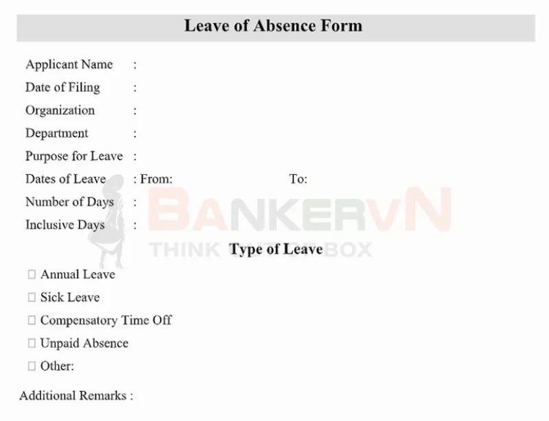 Mẫu đơn xin nghỉ phép tiếng Anh và song ngữ xin Visa