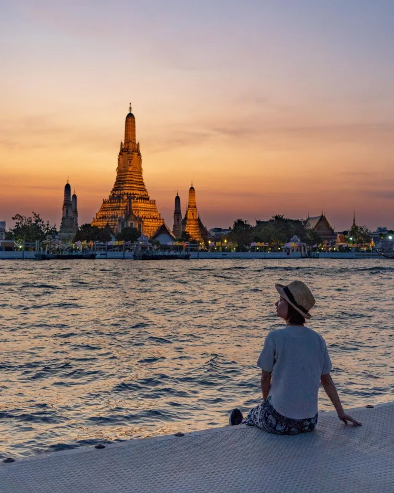 Sông Chao Phraya còn được biết tới với cái tên “Venice của phương Đông”. Ảnh: @shiho_zekkei.