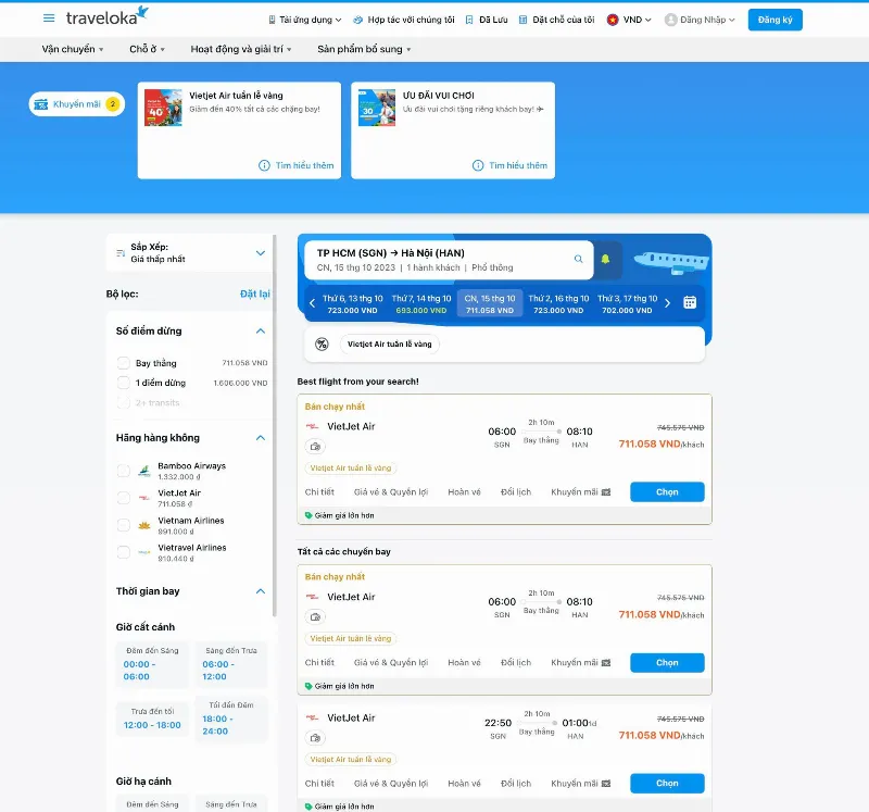 vé máy bay sài gòn hà nội tết