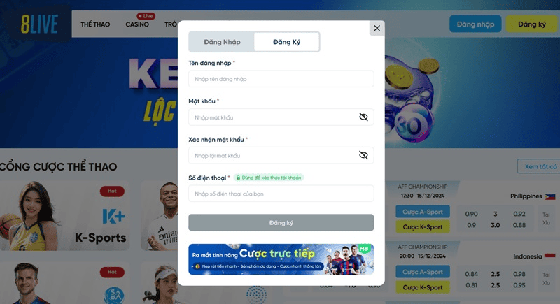 8live cung cấp rất nhiều phương thức thanh toán thuận tiện cho bạn