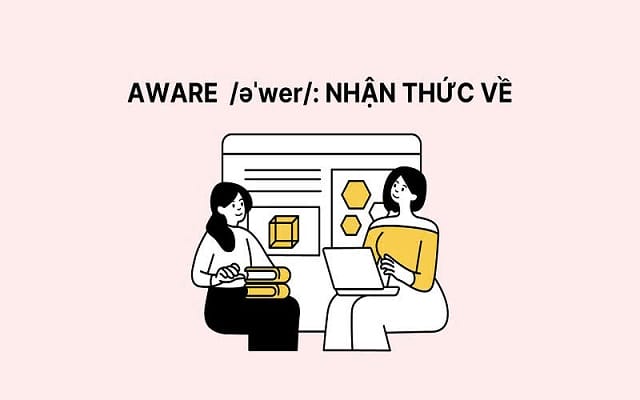 Cấu trúc aware + of thường được dùng để thể hiện nhận thức Cấu trúc aware + of thường được dùng để thể hiện nhận thức