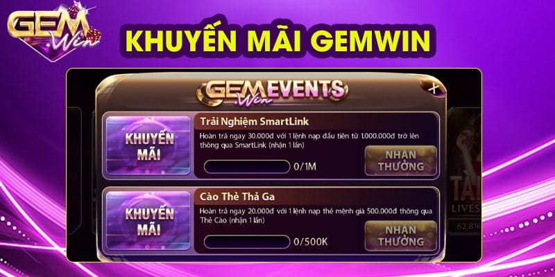 Những khuyến mãi khủng mà bạn không nên bỏ lỡ tại Gemwin