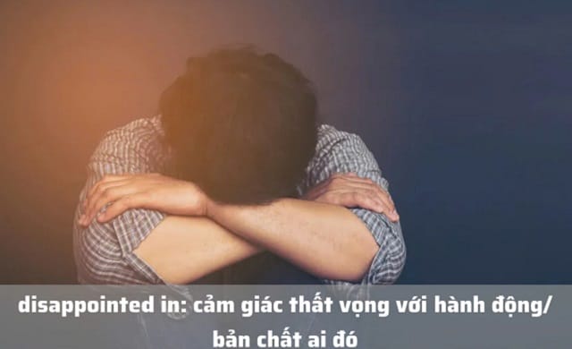"Disappointed in" mô tả rõ cảm giác thất vọng dành cho hành động/ bản chất ai đó "Disappointed in" mô tả rõ cảm giác thất vọng dành cho hành động/ bản chất ai đó