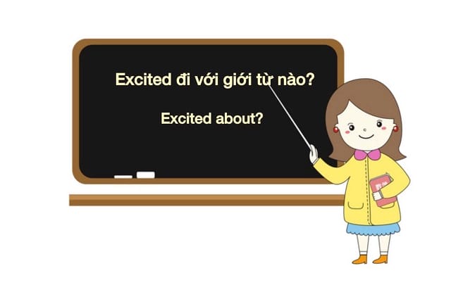 Khi bạn thấy phấn khích trước điều gì đó, bạn hãy dùng "excited about" Khi bạn thấy phấn khích trước điều gì đó, bạn hãy dùng "excited about"