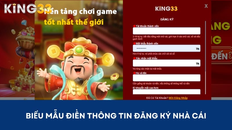 Biểu mẫu điền thông tin đăng ký nhà cái đơn giản Biểu mẫu điền thông tin đăng ký nhà cái đơn giản