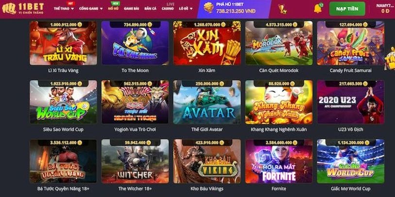 Các trò chơi nổ hũ thú vị trên nền tảng cá cược 11Bet Các trò chơi nổ hũ thú vị trên nền tảng cá cược 11Bet