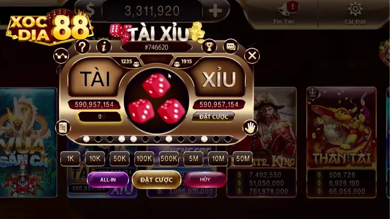 Game đổi thưởng Tài Xỉu tại Xóc Dĩa 88