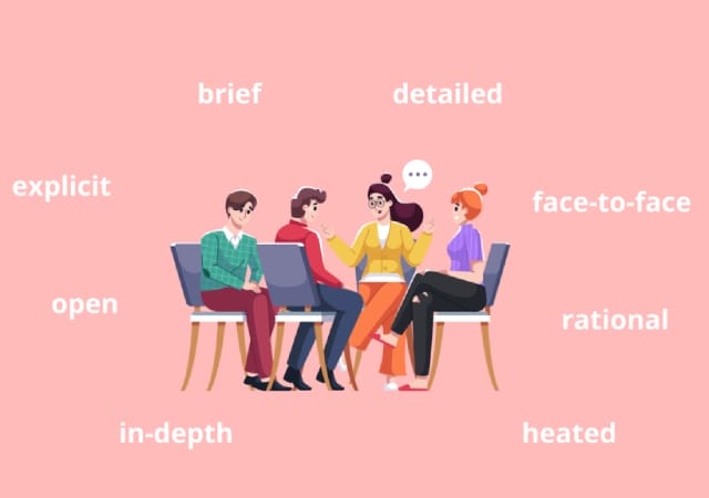 Discussion among/between chỉ cuộc thảo luận diễn ra giữa nhiều người Discussion among/between chỉ cuộc thảo luận diễn ra giữa nhiều người
