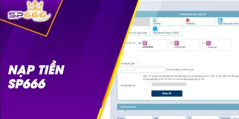 Các phương thức nạp tiền SP666 phổ biến