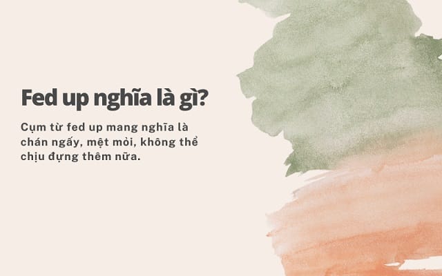 Định nghĩa Fed up Định nghĩa Fed up