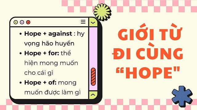 Hope đi với giới từ gì?