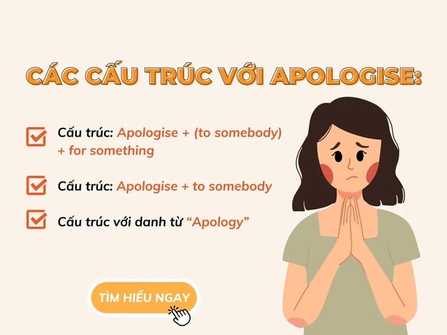 Apologise đi với giới từ gì?