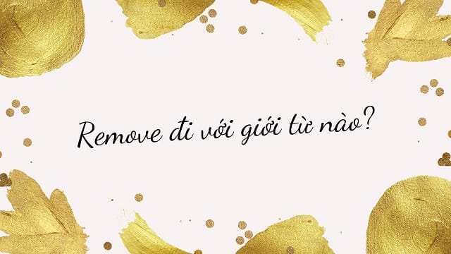 Remove đi với giới từ gì?
