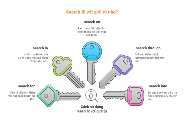 Search đi với giới từ gì?