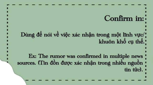 Confirm đi với giới từ gì? Khám phá cách dùng của “confirm in”