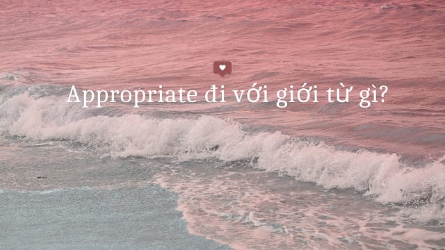 Appropriate đi với giới từ gì?